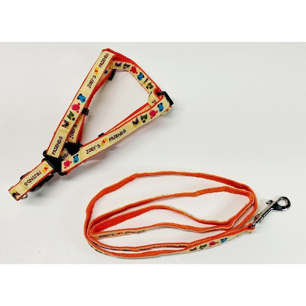 Joeys Friends Flat Nylon Harness Leash Pet Cat Dog Puppy 4 ft Cute Pattern NWOT